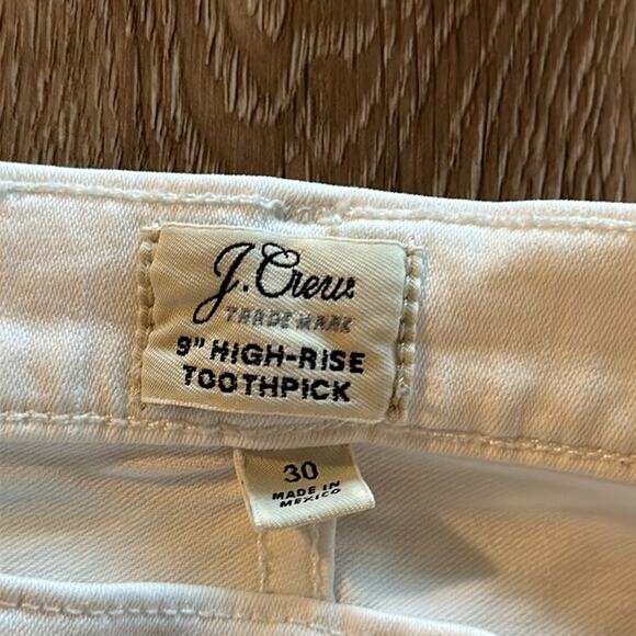 J.Crew High Rise Toothpick Jeans White Size 30 - Picture 6 of 7